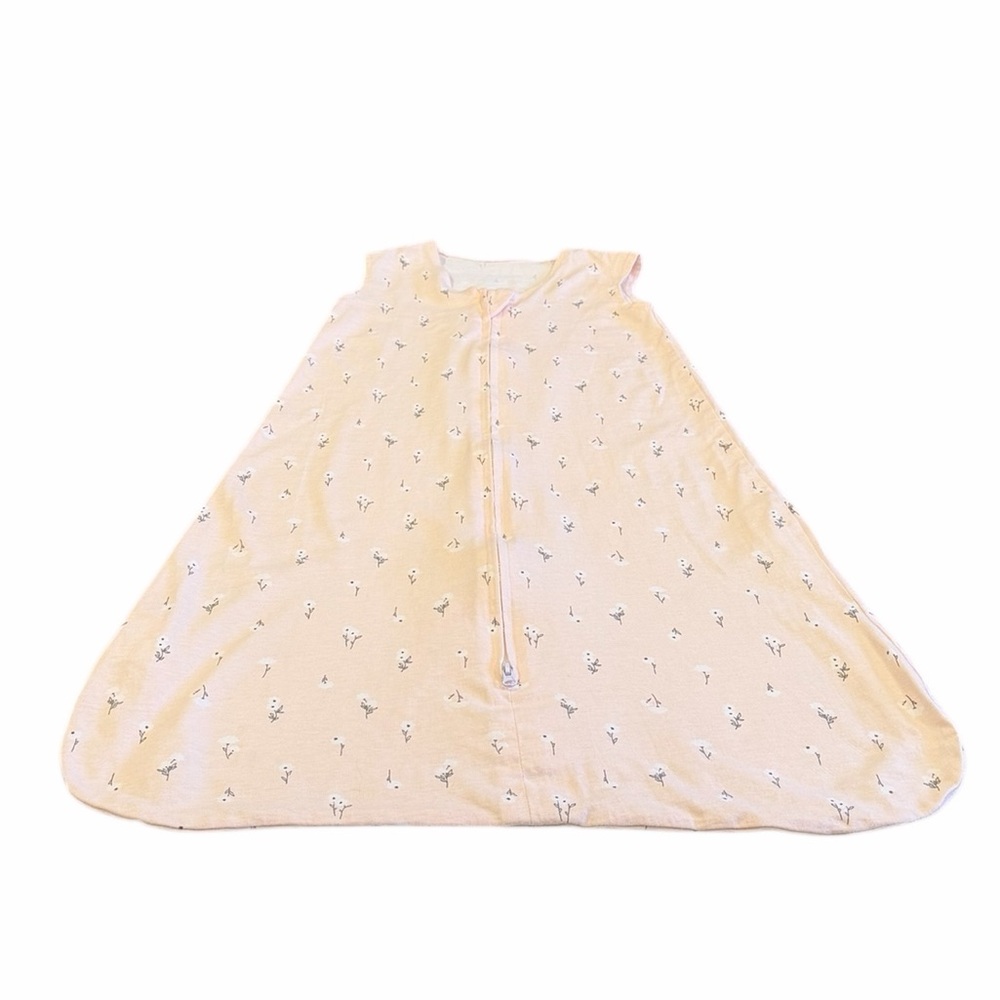 Pink Floral 100% Cotton Dual Zip Lightweight Sleep Sack 6-12 Months Oeko-Tex